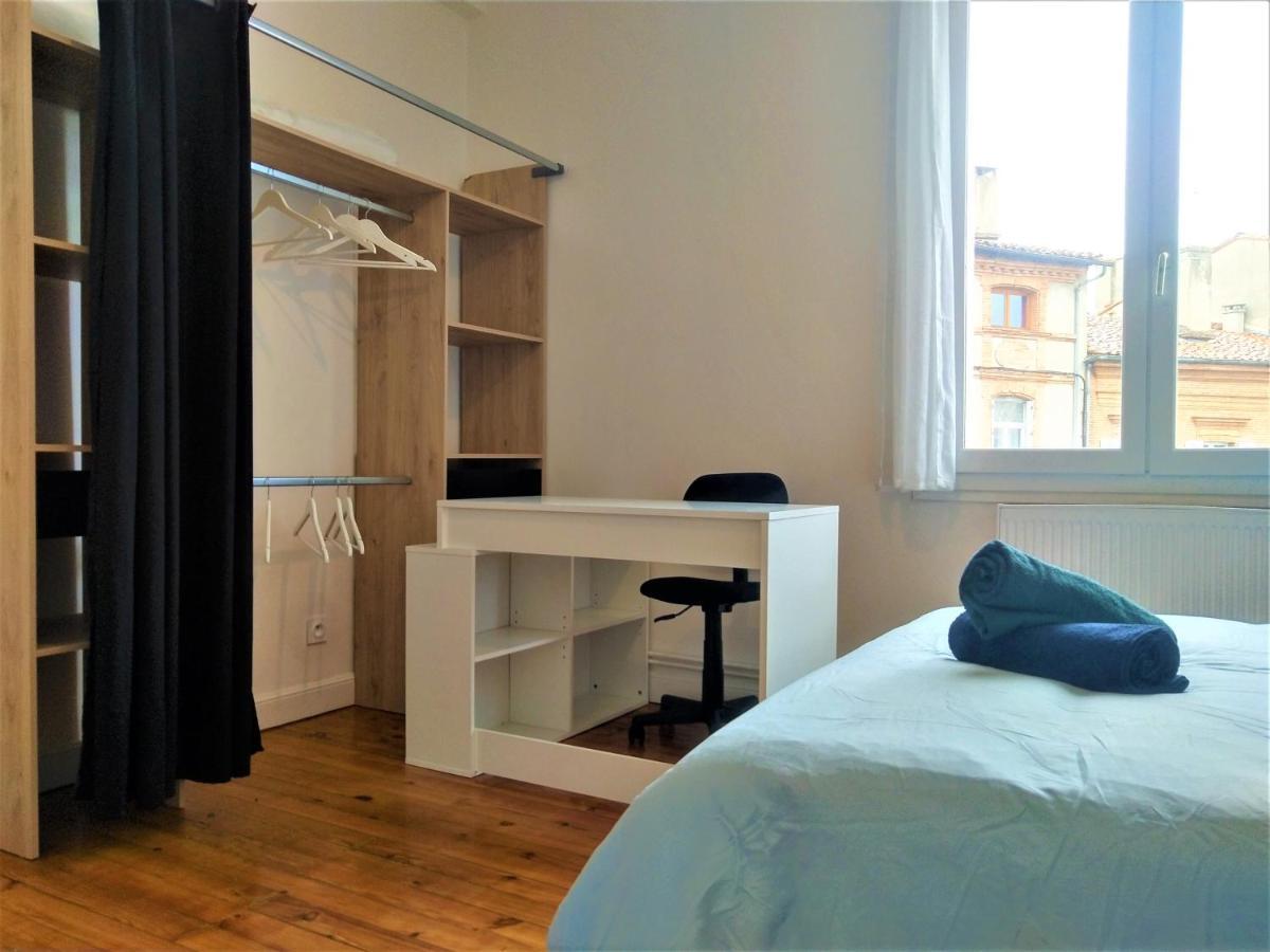 Chambre Privee Et Spacieuse Au Sein D'Un Logement Partage - Central, Quartier Villebourbon - 3 Chambres Doubles - 2 Balcons - Places De Stationnements Gratuites - 5 Min A Pied Gare Et Hypercentre Montauban Ngoại thất bức ảnh